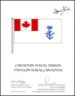 Letters patent approving the Flag of the Canadian Naval Ensign