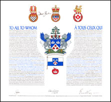 Lettres patentes concédant des emblèmes héraldiques à The Corporation of the Municipality of Meaford