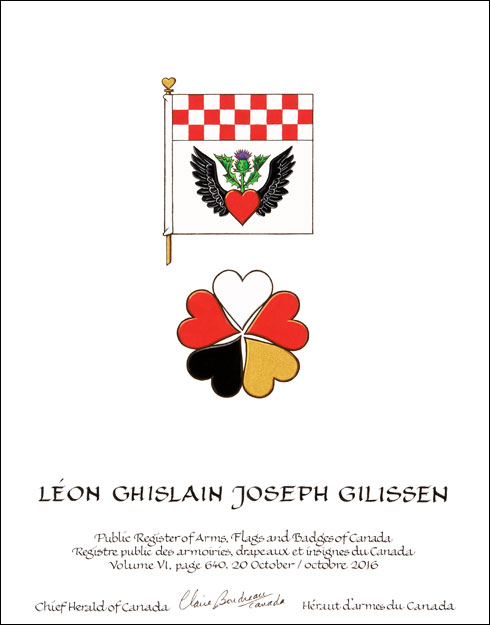 Lettres patentes concédant des emblèmes héraldiques à Léon Ghislain Joseph Gilissen