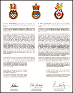 Letters patent granting heraldic emblems to Beverley Marian McLachlin