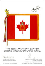 Letters patent approving the Flag of The Essex and Kent Scottish