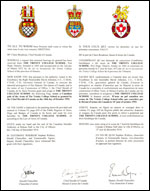 Letters patent granting a Flag to The Trinity College School