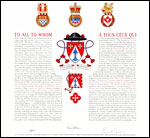 Letters patent granting heraldic emblems to Leighton James Lee