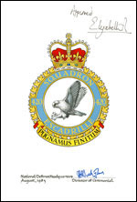 Letters patent confirming the Badge of the 420 Combat Support Squadron