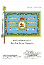 Letters patent confirming the Standard of the 429 Transport Squadron