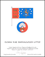 Letters patent granting heraldic emblems to Donna Rae Barraclough Little