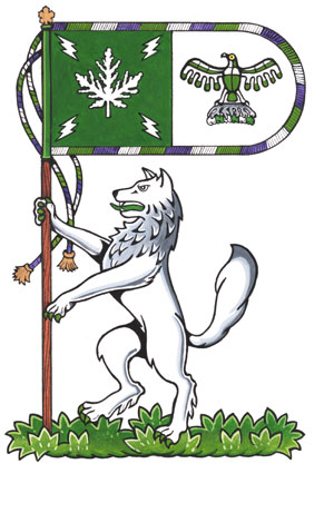 Flag of Algonquin College of Applied Arts and Technology (also known as Collège Algonquin des arts appliqués et de technologie)