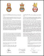 Letters patent granting heraldic emblems to Nellie Taptaqut Kusugak