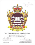 Letters patent approving the Badge of the 5th Canadian Division Training Centre