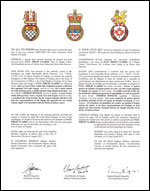 Letters patent granting heraldic emblems to Paul Philip Clarke