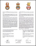 Letters patent granting heraldic emblems to the Prairie Christian Academy Society