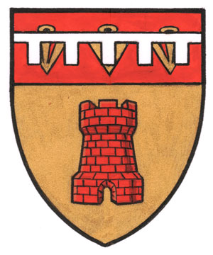 Differenced Arms for Kylie Margaret de Chastelain, granddaughter of Alfred John Gardyne Drummond de Chastelain