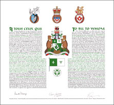 Letters patent granting heraldic emblems to the Assemblée de la francophonie de l’Ontario