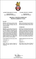 Lettres patentes enregistrant le drapeau franco-albertain
