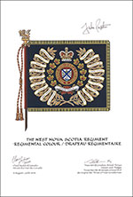 Lettres patentes approuvant les emblèmes héraldiques de The West Nova Scotia Regiment