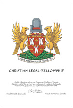 Lettres patentes concédant des emblèmes héraldiques à la Christian Legal Fellowship