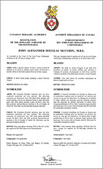 Arms of John Alexander Douglas McCurdy