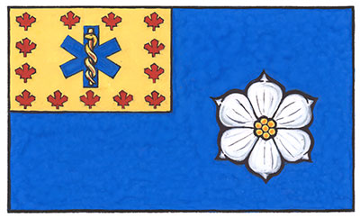 Flag of the Paramedic Chiefs of Canada (British Columbia) Flag of the Paramedic Chiefs of Canada (British Columbia)