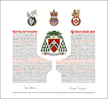 Letters patent granting heraldic emblems to José Avelino Bettencourt