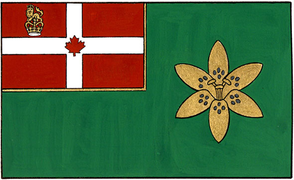 Drapeau du Prieuré du Canada de l'Ordre très vénérable de l'Hôpital de Saint-Jean de Jérusalem