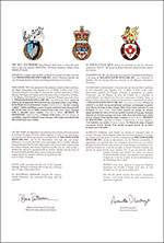 Lettres patentes concédant des emblèmes héraldiques à William David Sinclair