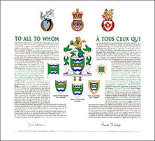 Lettres patentes concédant des emblèmes héraldiques à Paul Frederick Howard