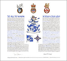 Lettres patentes concédant des emblèmes héraldiques à Kent Edward Dunn