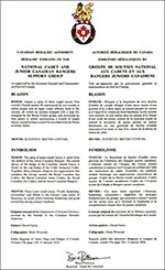Letters patent approving the heraldic emblems of the National Cadet and Junior Canadian Rangers Support Group