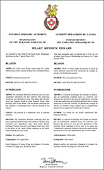 Armoiries d'Hilary Kenrick Edward