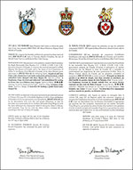 Letters patent granting heraldic emblems to Jim Yuan Lai