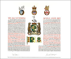 Lettres patentes concédant des emblèmes héraldiques à la  Saskatchewan Genealogical Society Inc.