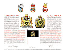 Letters patent granting heraldic emblems to VIA Rail Canada Inc.