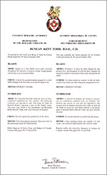 Arms of Duncan Kent Todd