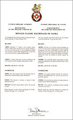 Armoiries de Donald Claude MacDonald of Sanda