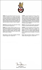 Letters patent registering the heraldic emblems of James Stuart Duncan