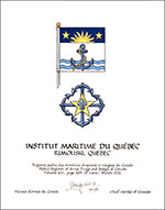 Letters patent granting heraldic emblems to the Institut maritime du Québec