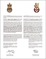 Letters patent granting heraldic emblems to Andrew Colin Murdoch