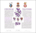 Letters patent granting heraldic emblems to Eric Richer