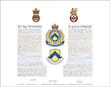 Letters patent granting heraldic emblems to the Toronto Community Housing Corporation