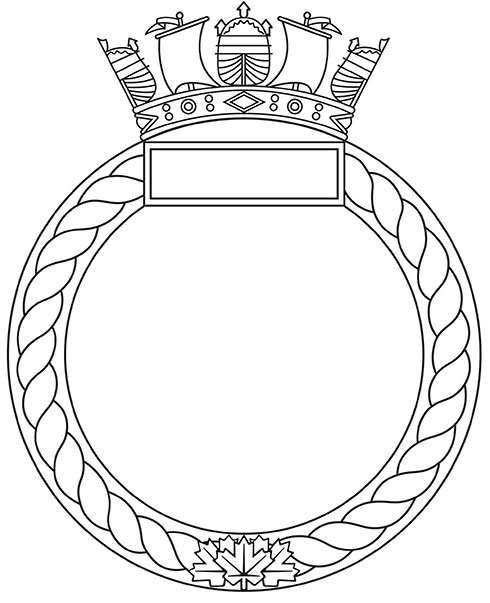 Encadrement d'insigne pour les navires et divisions de la réserve navale des Forces armées canadiennes