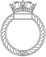 Encadrement d'insigne pour les navires et divisions de la réserve navale des Forces armées canadiennes