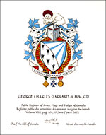 Lettres patentes concédant des emblèmes héraldiques à George Charles Garrard