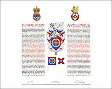 Letters patent granting heraldic emblems to Misa Markovic