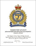 Letters patent granting heraldic emblems to the Toronto Port Authority