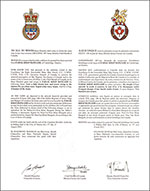 Letters patent granting heraldic emblems to Faisal Khan Bangash