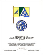 Letters patent granting heraldic emblems to the Municipalité de Mulgrave-et-Derry