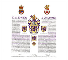 Letters patent granting heraldic emblems to Hao-Lun (Stanley) Chiu