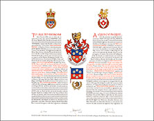 Letters patent granting heraldic emblems to Ben Guenther Rempel