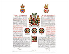 Letters patent granting heraldic emblems to Mohamed Mehboob Elahi