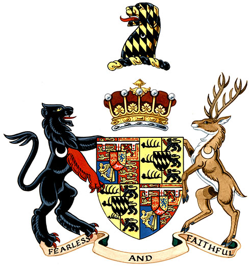 Arms of Alexander Augustus Frederick William Alfred George Cambridge